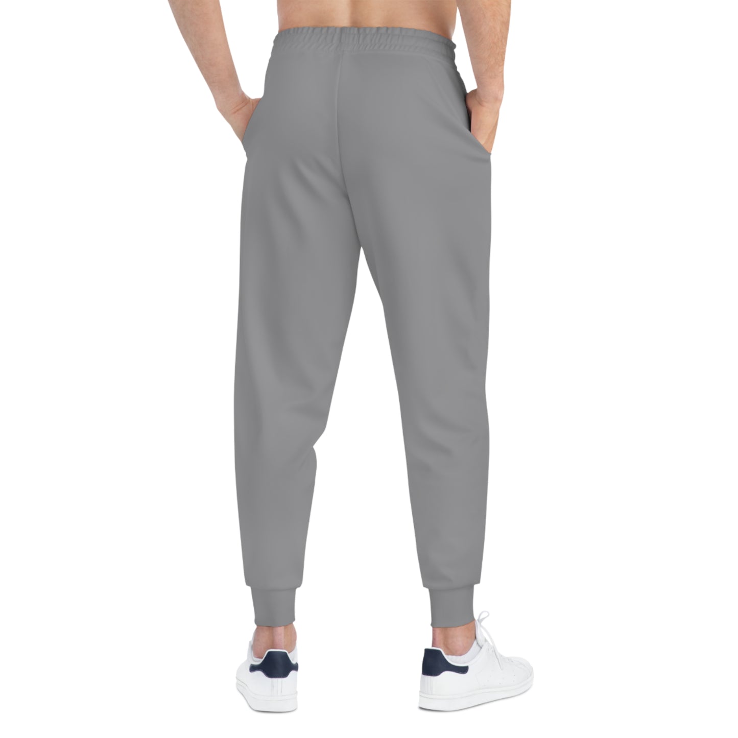 Grey Aura Joggers With White Print