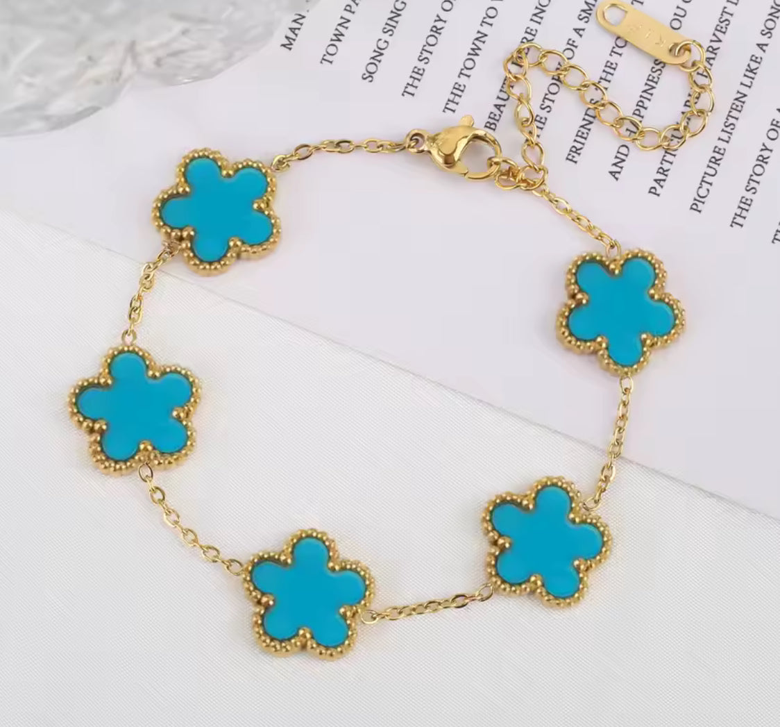 Amara Flower Stainless Steel Bracelet