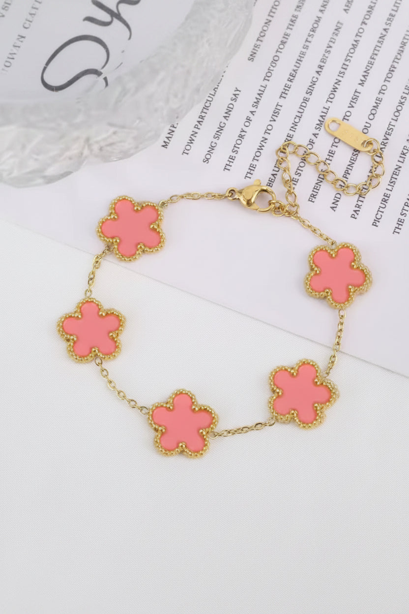 Amara Flower Stainless Steel Bracelet