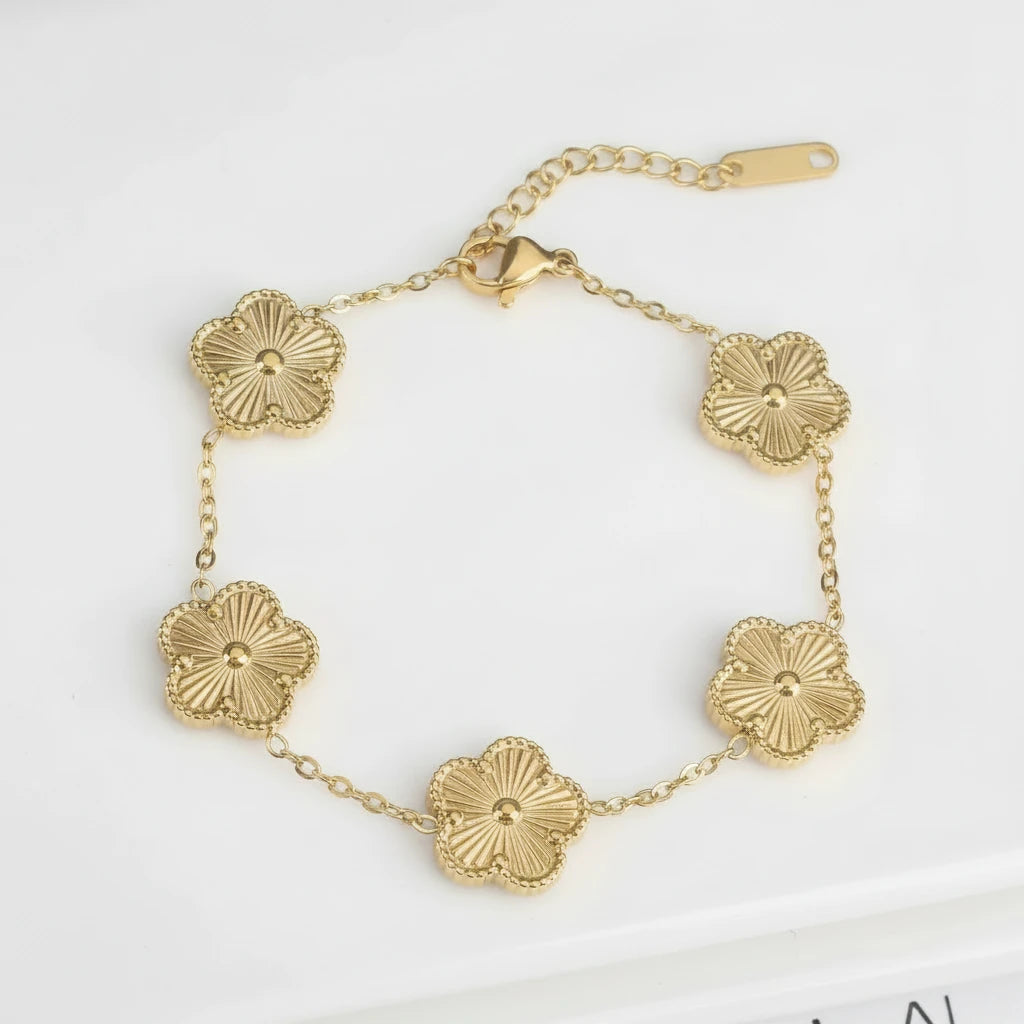 Amara Flower Stainless Steel Bracelet
