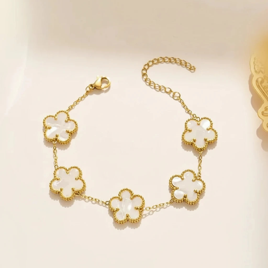Amara Flower Stainless Steel Bracelet