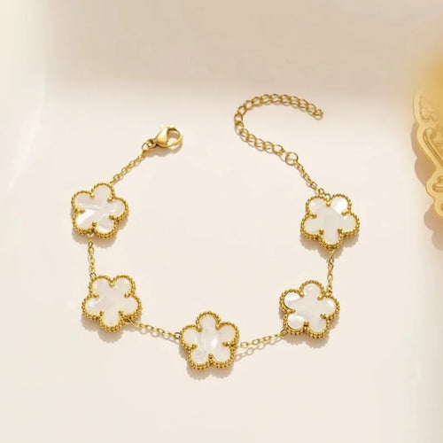 Amara Flower Stainless Steel Bracelet
