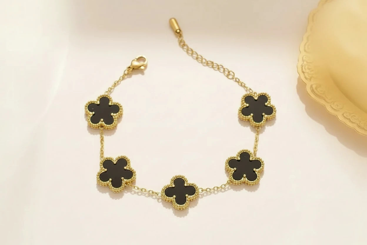 Amara Flower Stainless Steel Bracelet