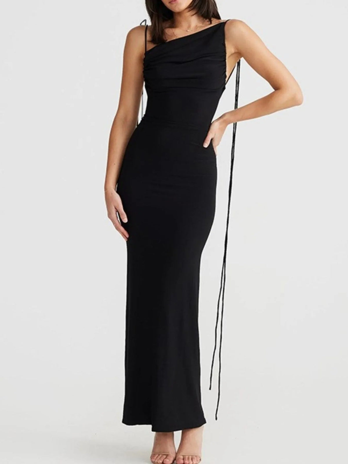 Backless Slit Sleeveless Bodycon Maxi Dress - Aura Apparel