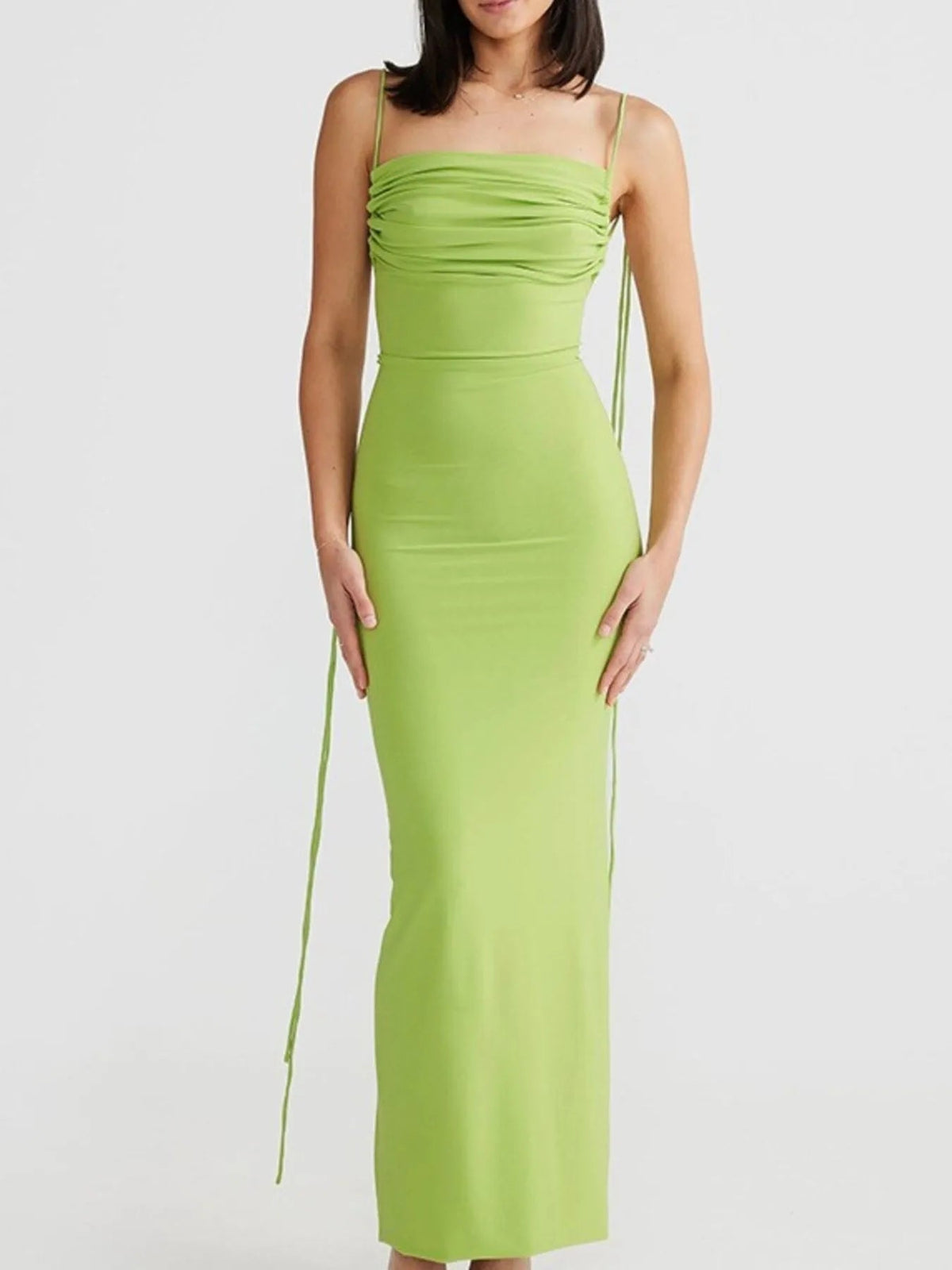 Backless Slit Sleeveless Bodycon Maxi Dress - Aura Apparel