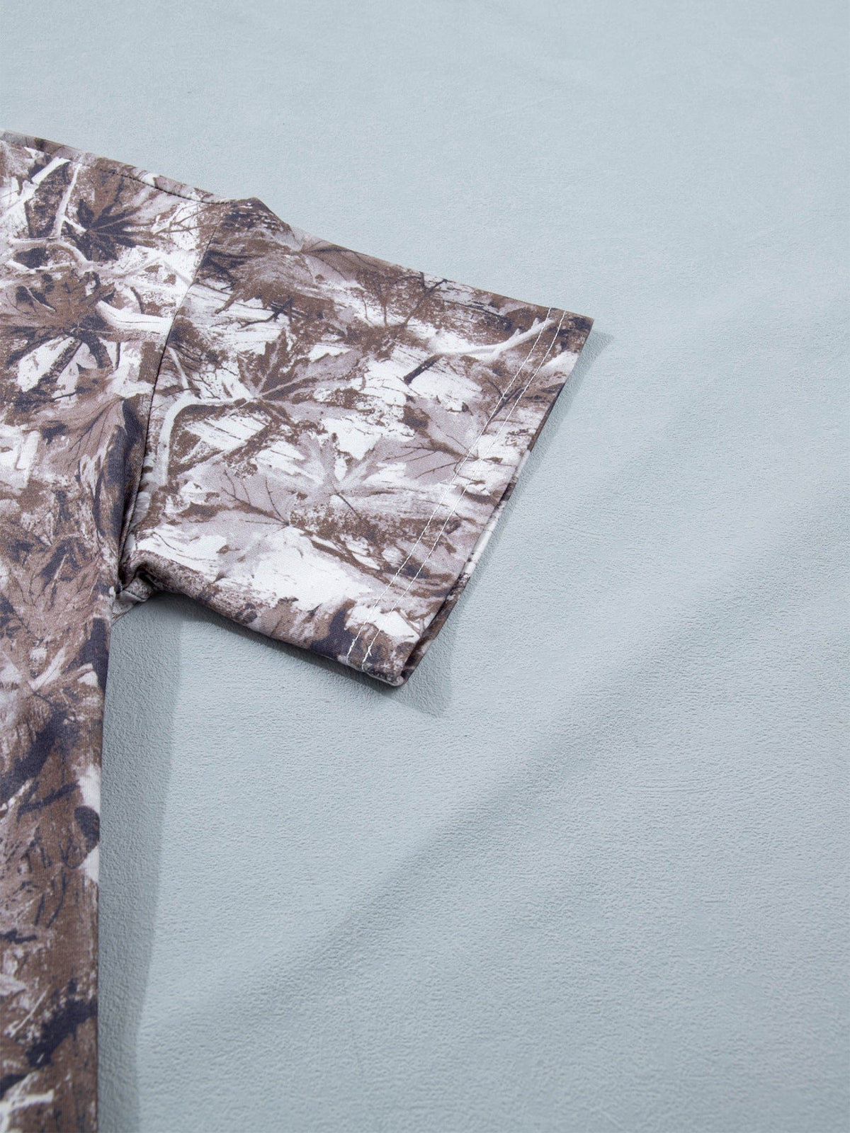 Camouflage Woodland Print Drop Shoulder Tunic Tee - Aura Apparel