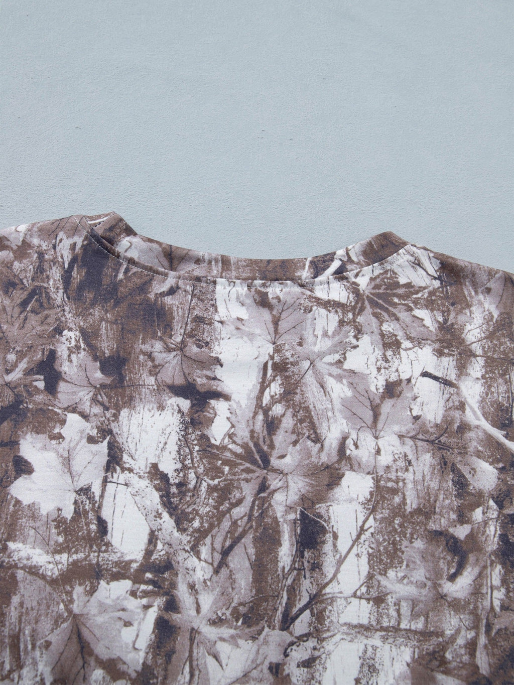 Camouflage Woodland Print Drop Shoulder Tunic Tee - Aura Apparel