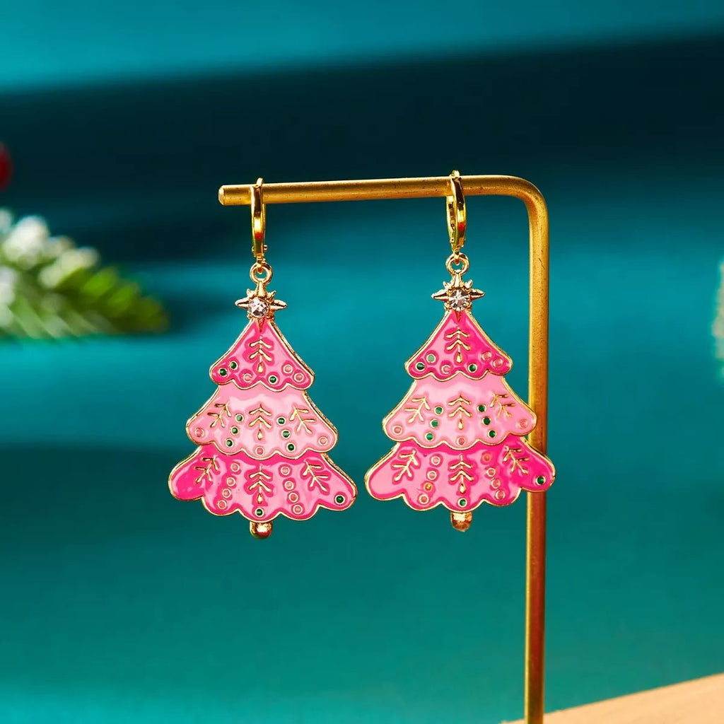 Christmas Tree Dangle Earrings - Aura Apparel