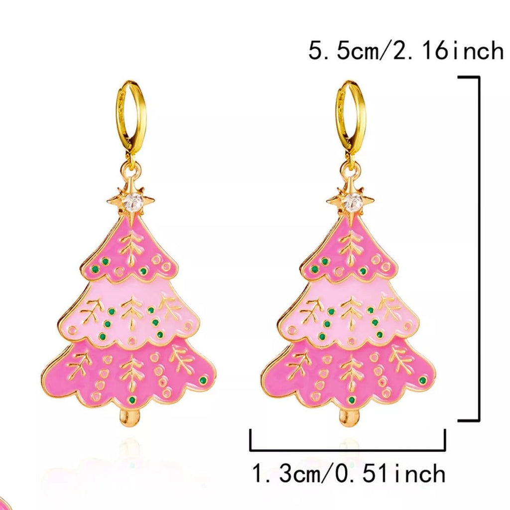 Christmas Tree Dangle Earrings - Aura Apparel