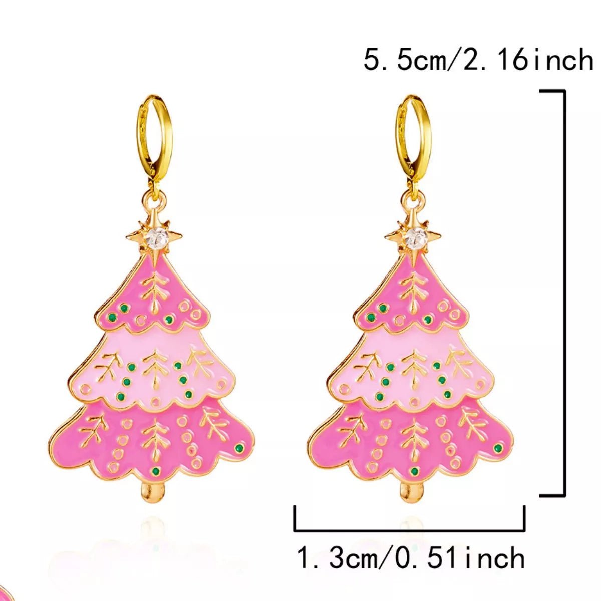 Christmas Tree Dangle Earrings - Aura Apparel