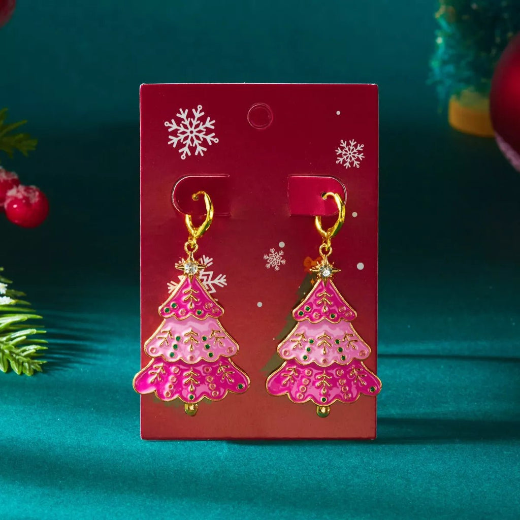Christmas Tree Dangle Earrings - Aura Apparel