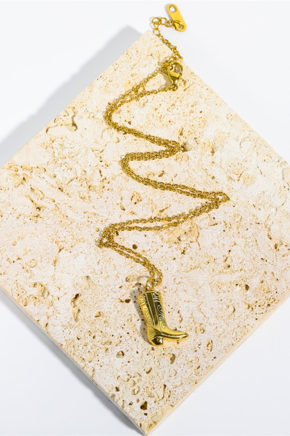 Cowboy Boot Pendant Stainless Steel Necklace - Aura Apparel