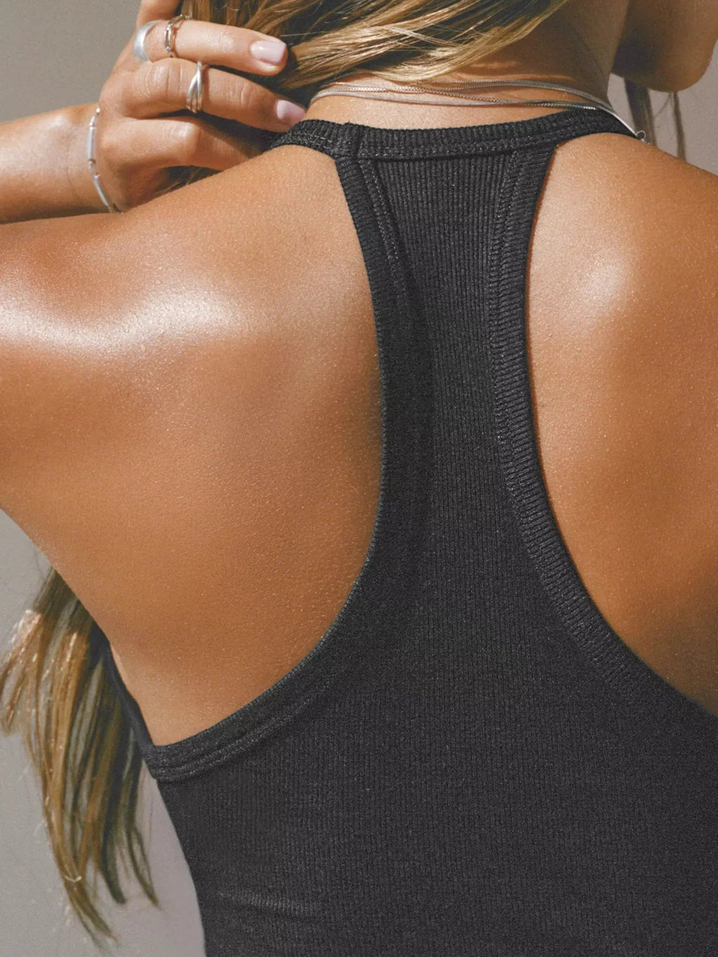 Cutout Ribbed Tank Top - Aura Apparel