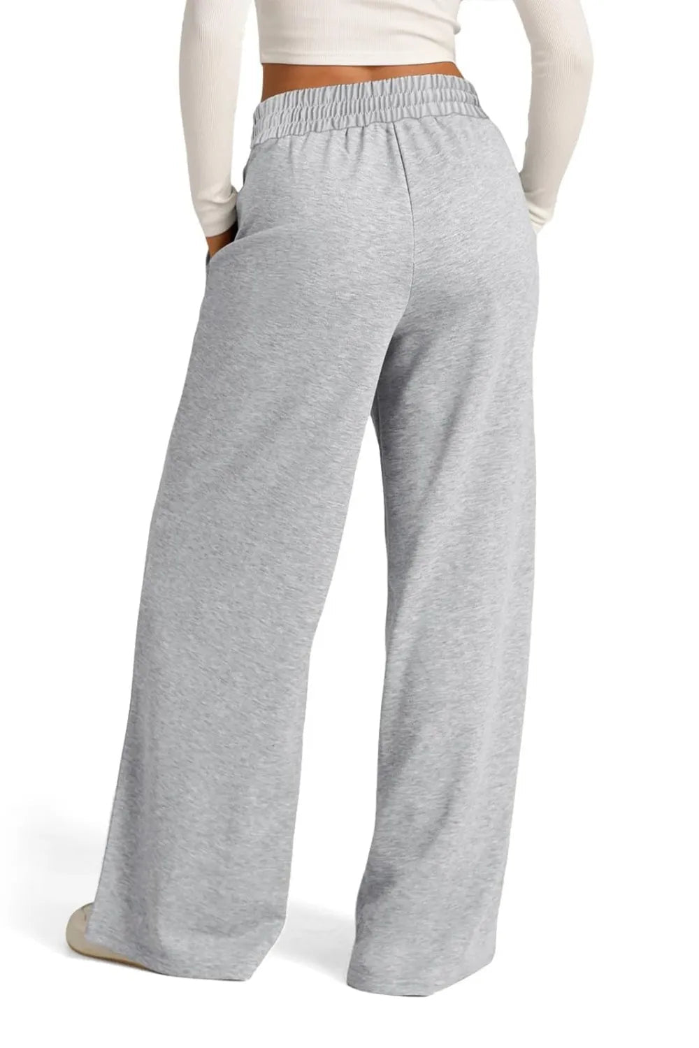 Drawstring Waist Wide Leg Pants - Aura Apparel