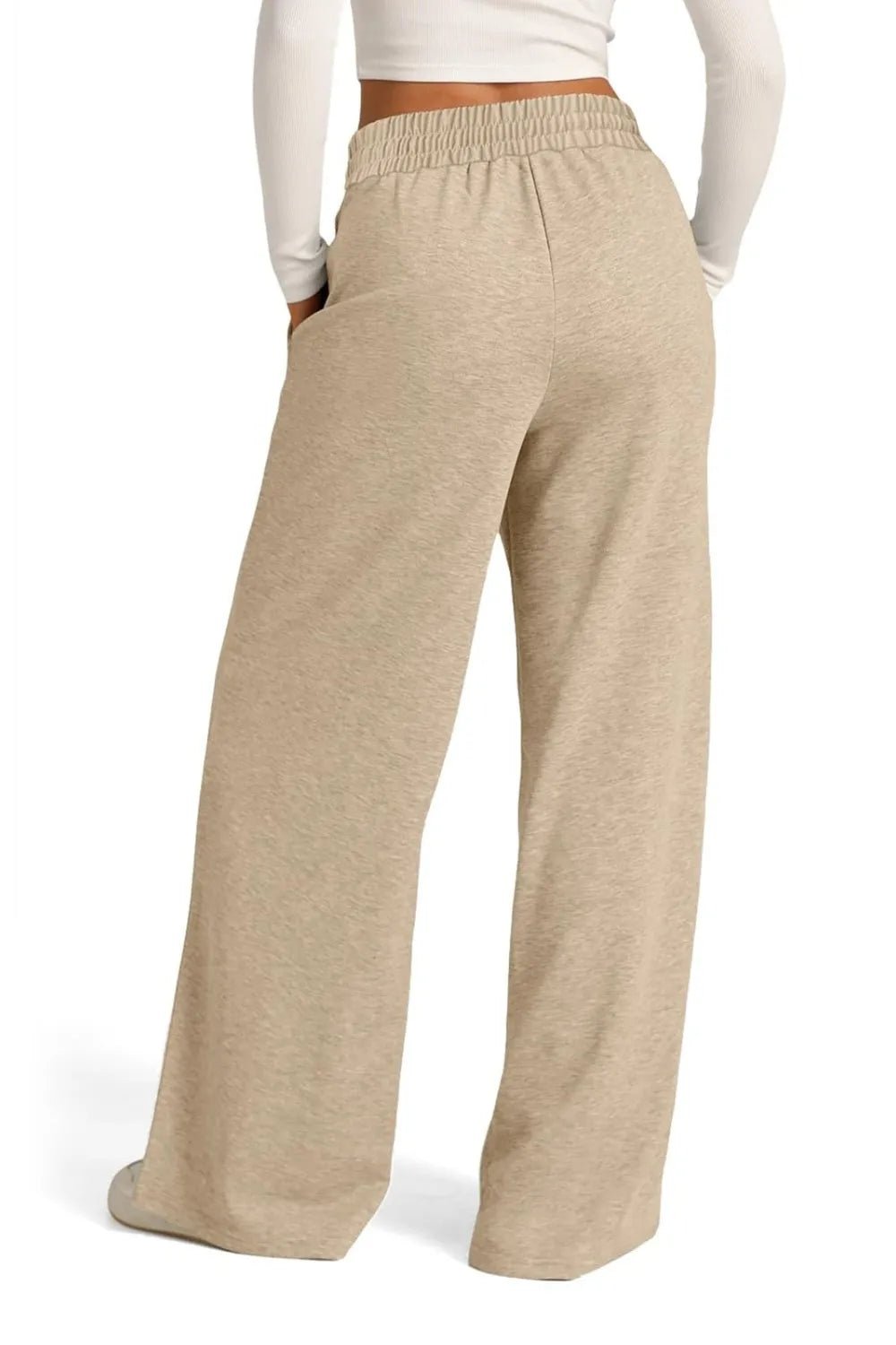 Drawstring Waist Wide Leg Pants - Aura Apparel