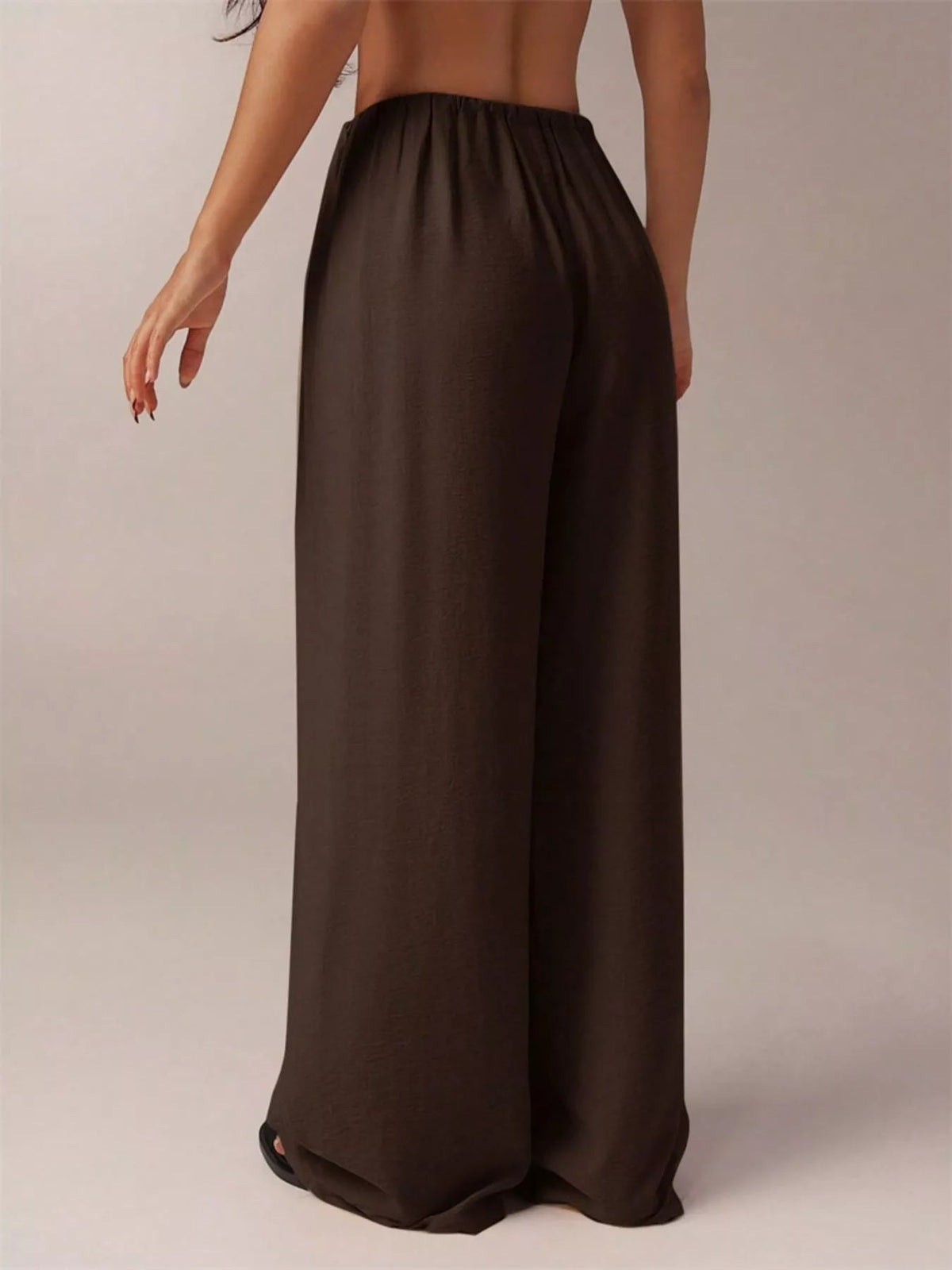 Drawstring Wide Leg Pants - Aura Apparel
