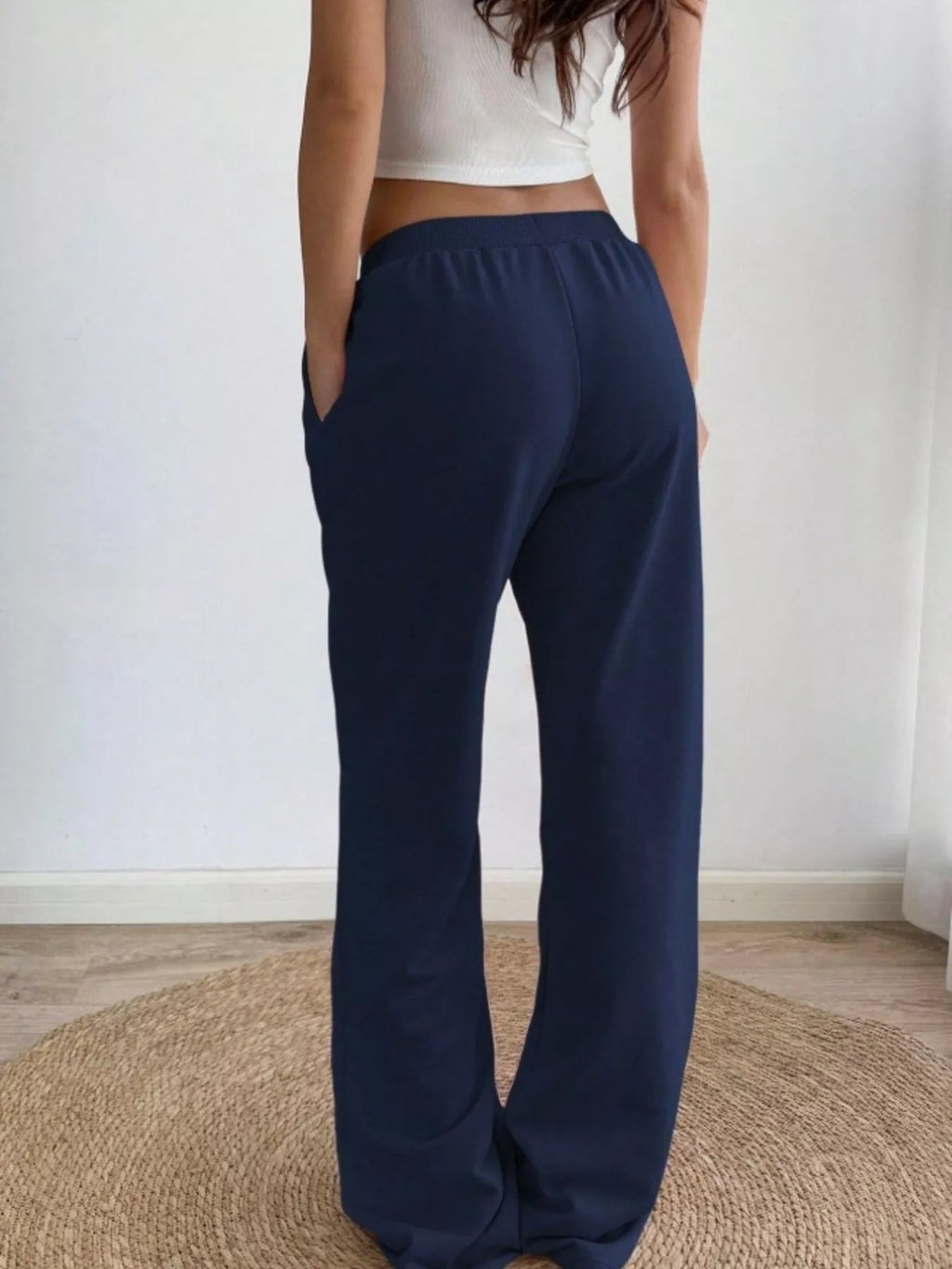 Drawstring Wide Leg Pants - Aura Apparel