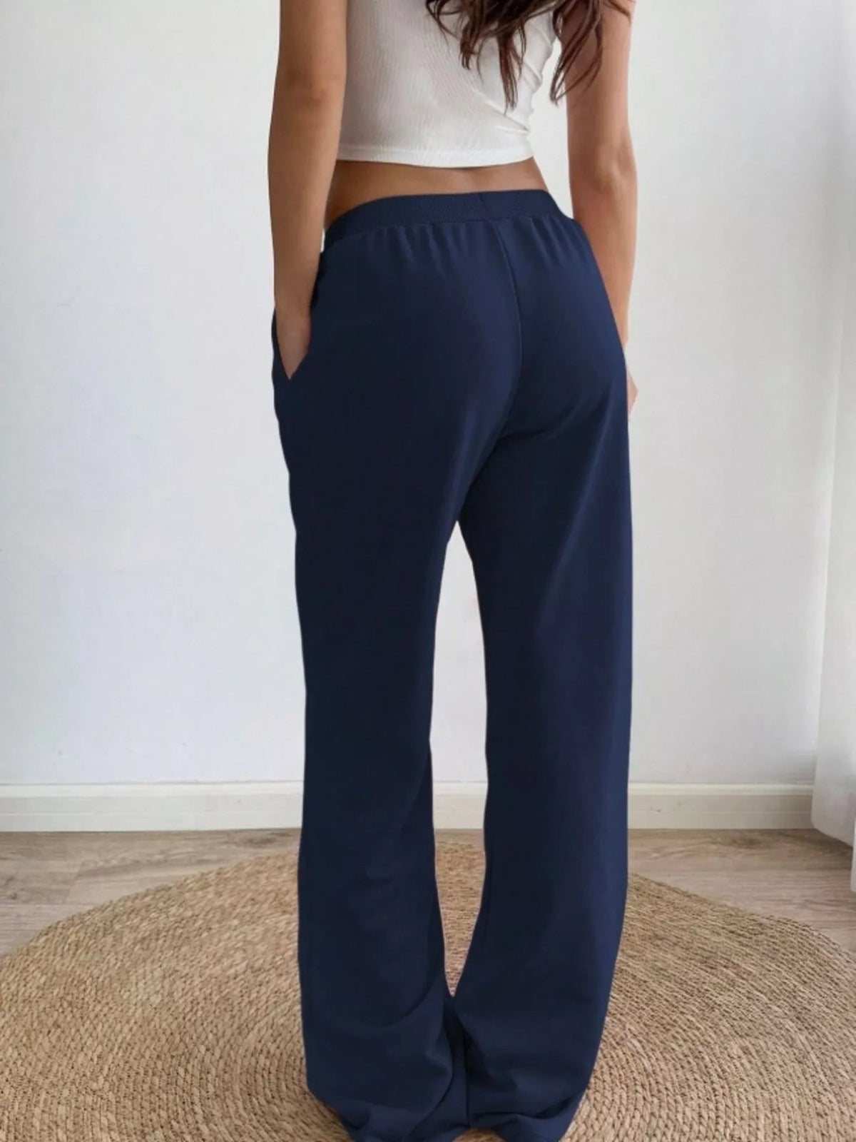 Drawstring Wide Leg Pants - Aura Apparel