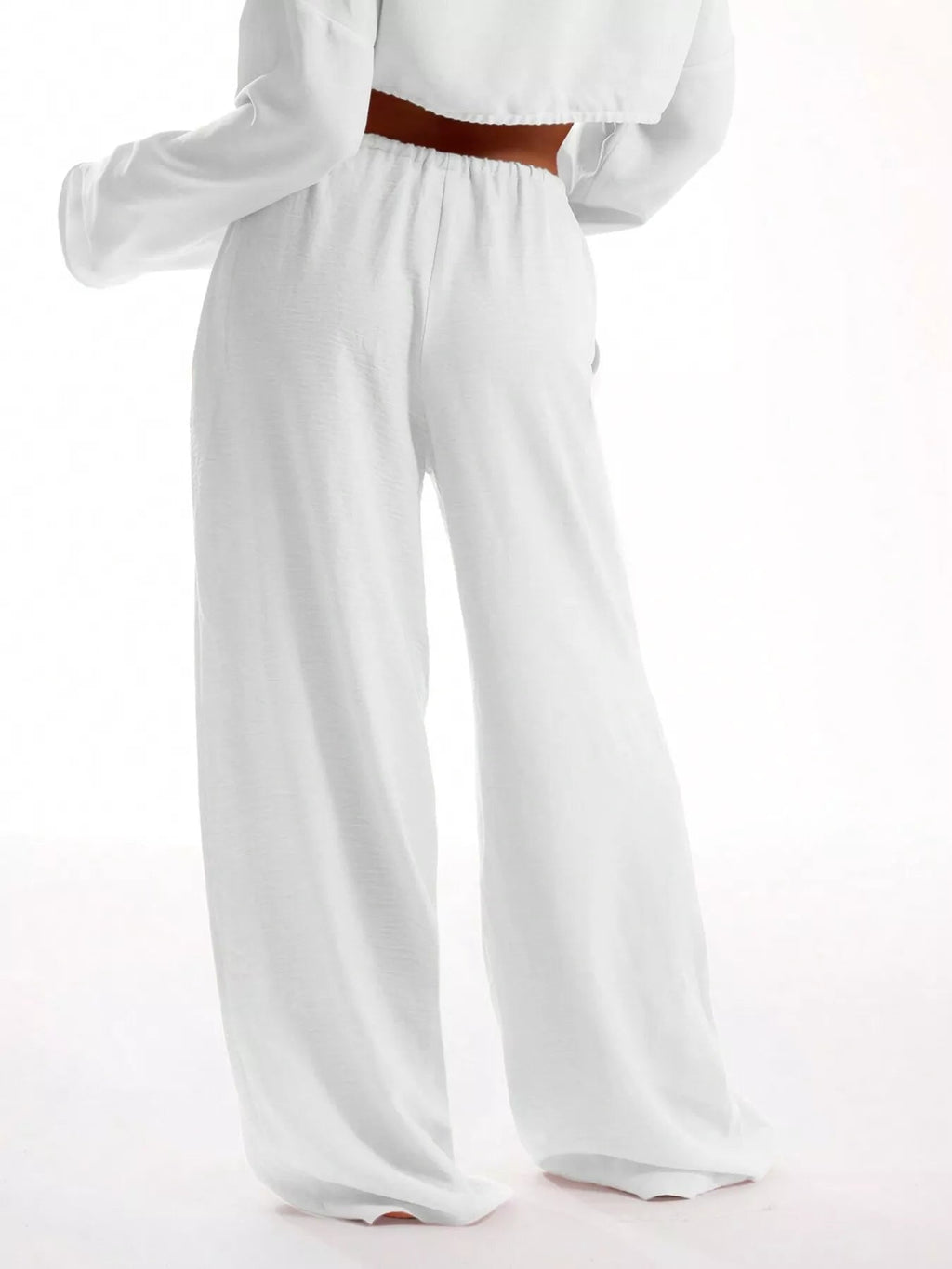 Drawstring Wide Leg Pants - Aura Apparel