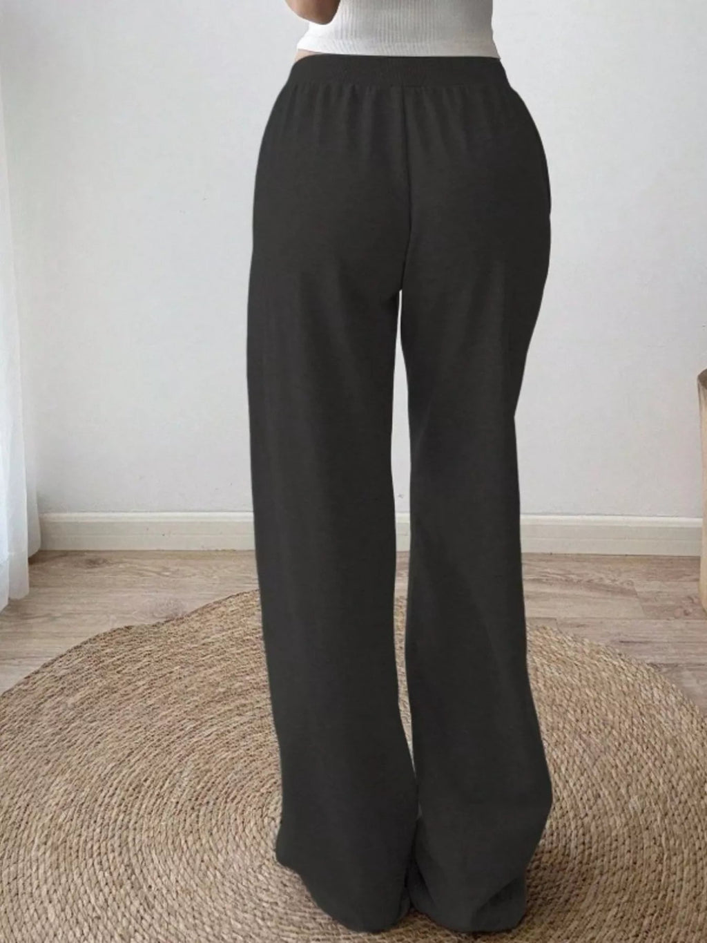 Drawstring Wide Leg Pants - Aura Apparel