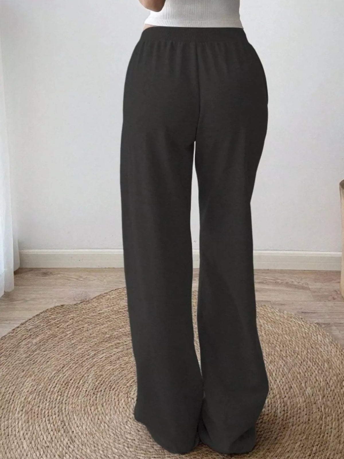 Drawstring Wide Leg Pants - Aura Apparel