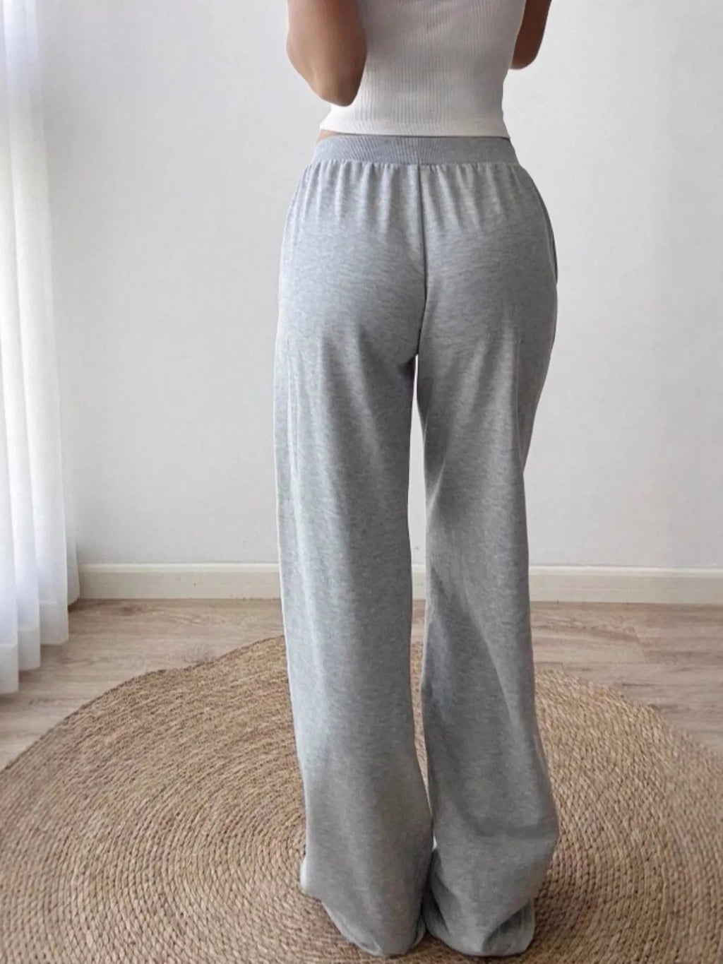 Drawstring Wide Leg Pants - Aura Apparel