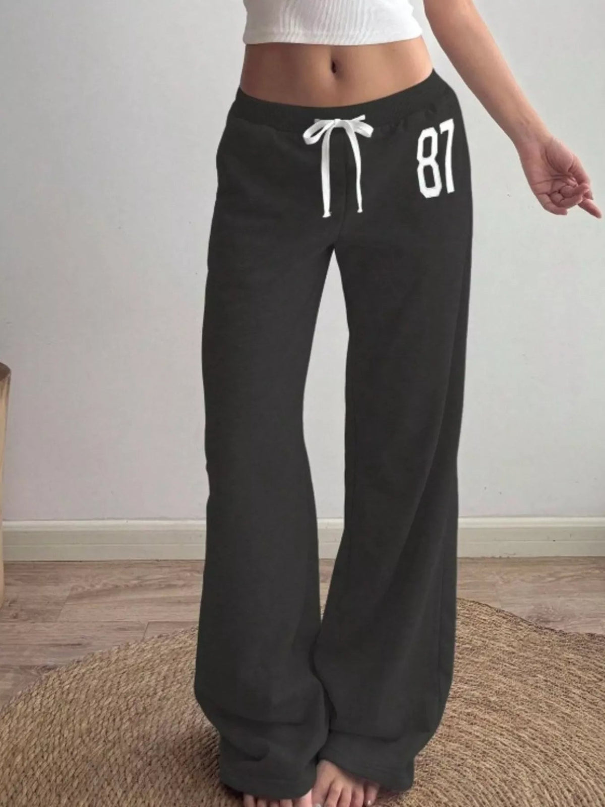 Drawstring Wide Leg Pants - Aura Apparel