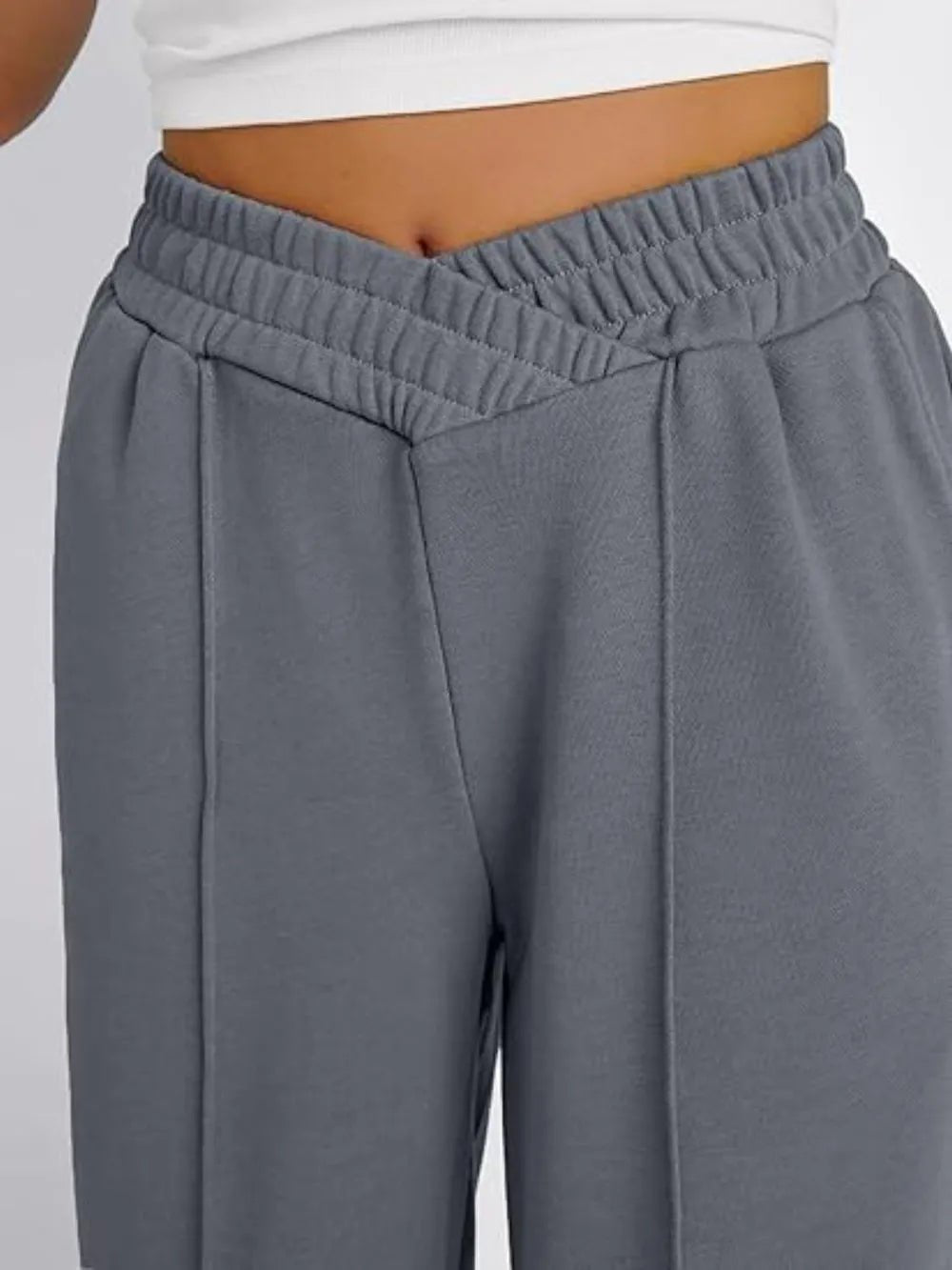 Elastic Waist Wide Leg Pants - Aura Apparel