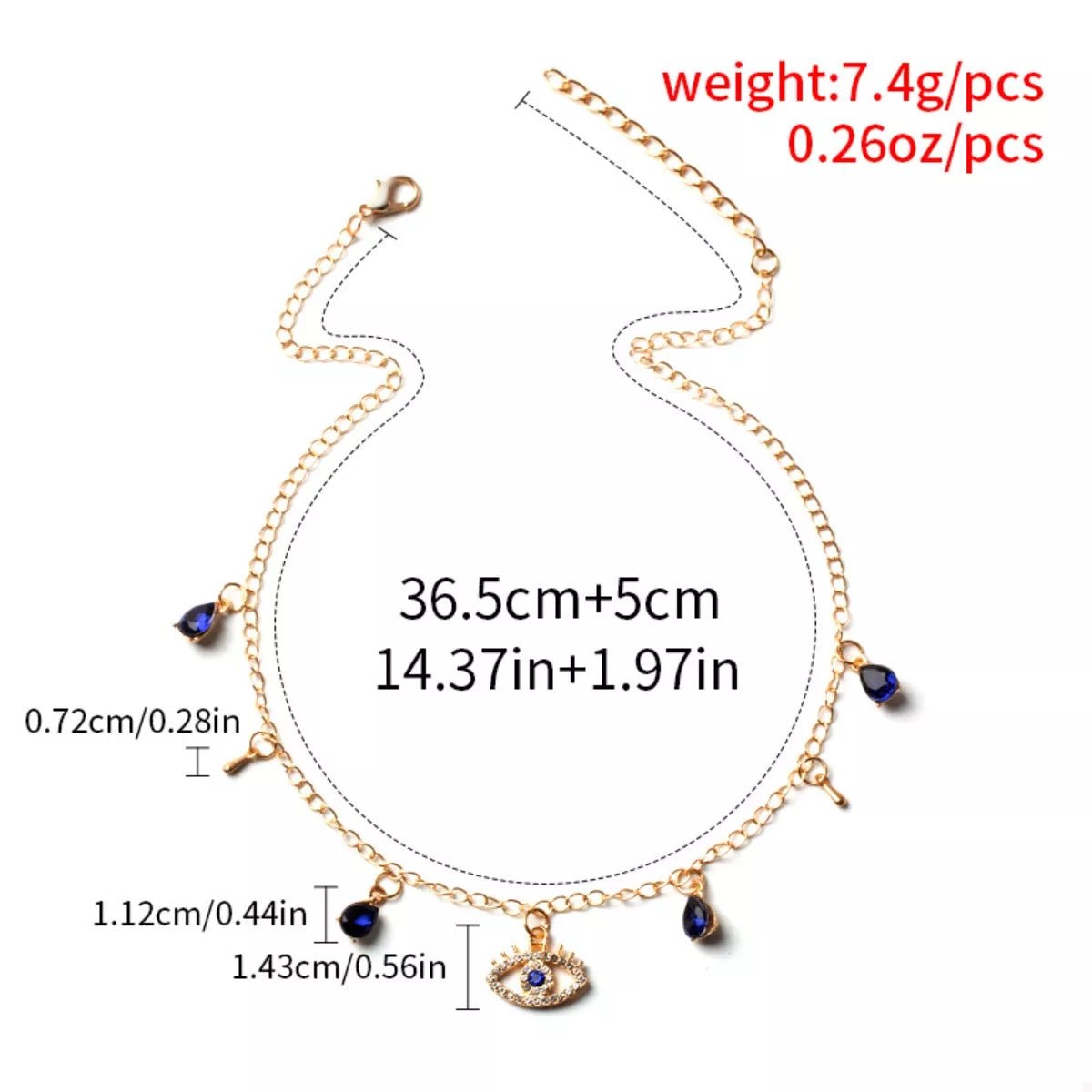 Evil Eye Charm Necklace - Aura Apparel