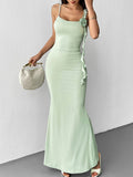 Floral Bodycon Mermaid Maxi Dress - Aura Apparel