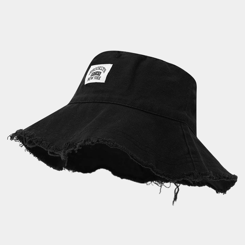 Frayed Hem Bucket Hat - Aura Apparel