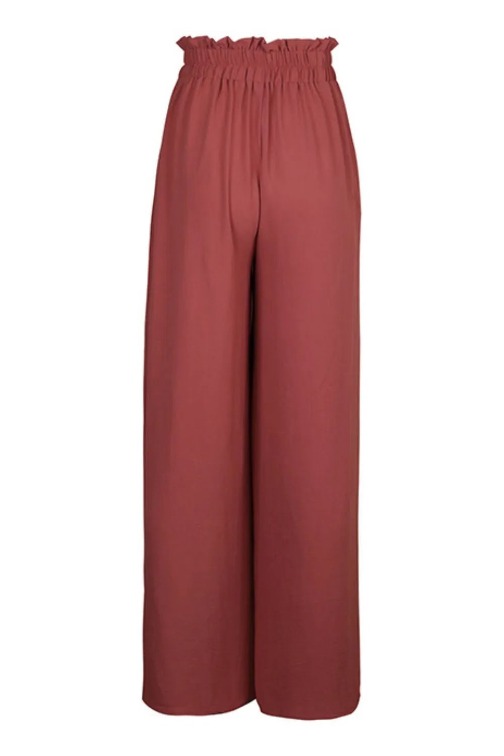 Frill Tied Wide Leg Pants - Aura Apparel