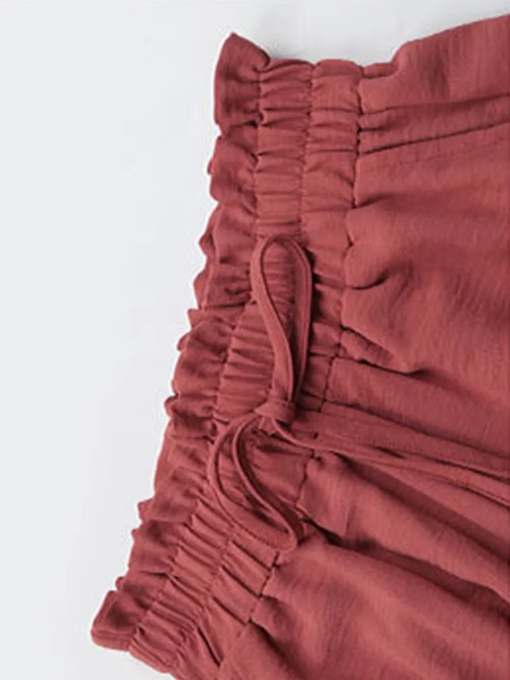 Frill Tied Wide Leg Pants - Aura Apparel