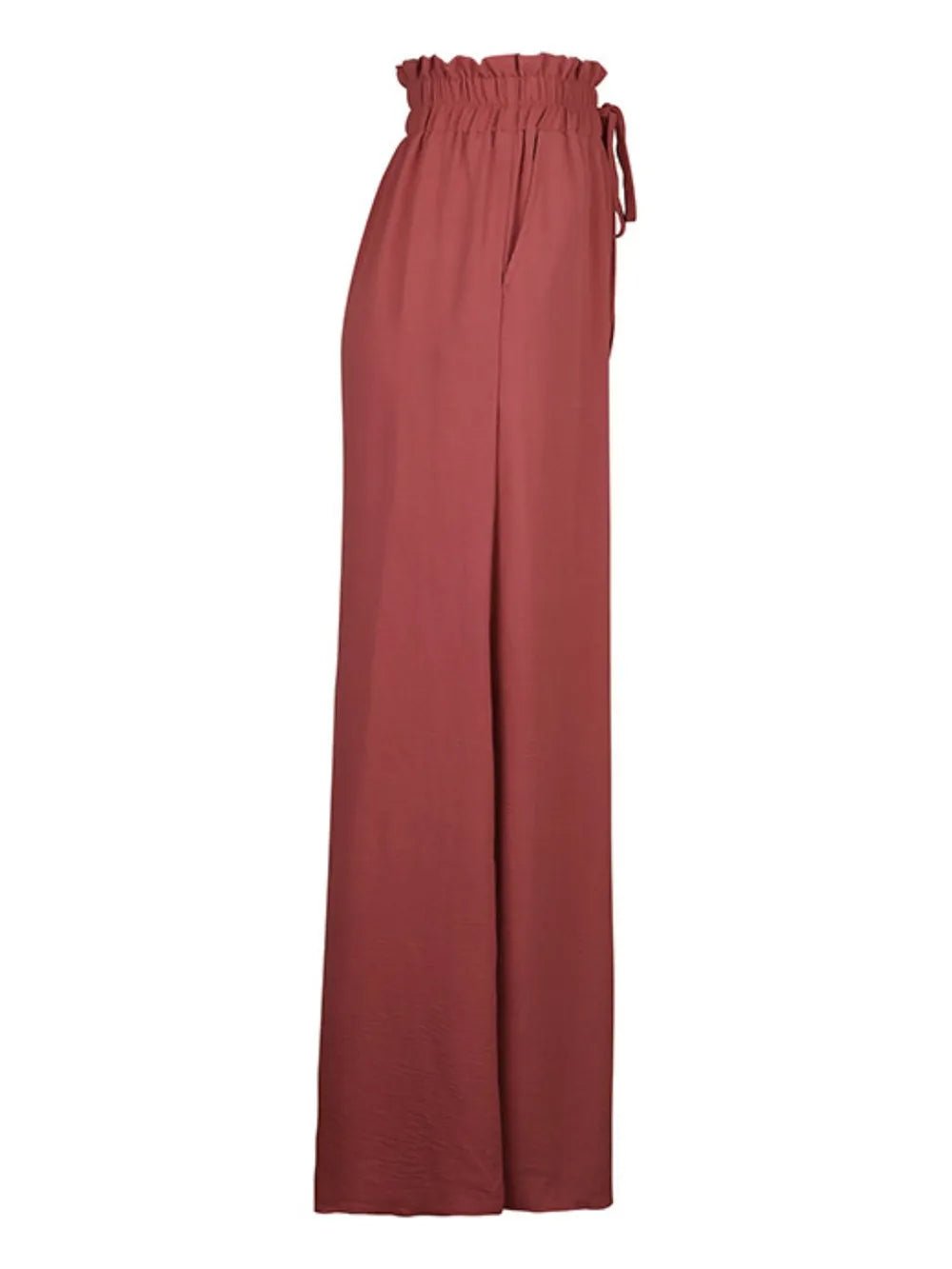 Frill Tied Wide Leg Pants - Aura Apparel