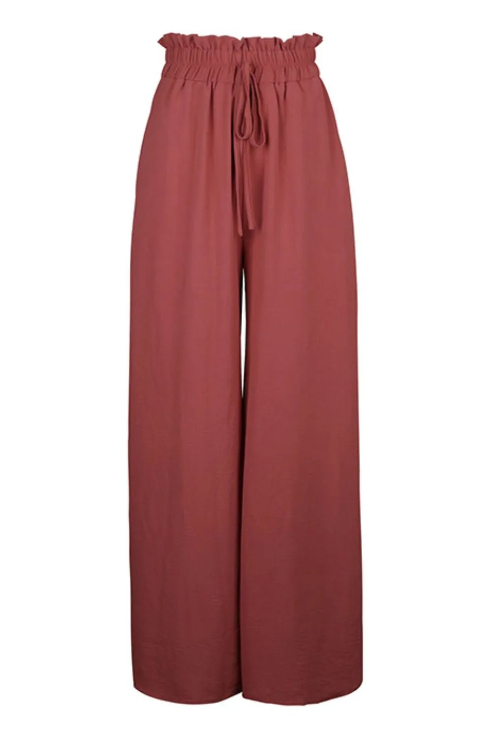 Frill Tied Wide Leg Pants - Aura Apparel
