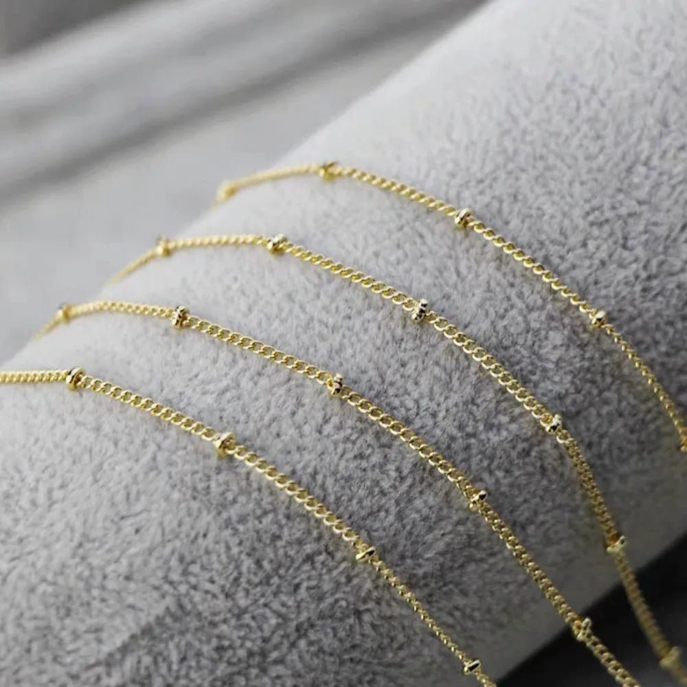 Gold-Plated Bubble Initial Necklace - Aura Apparel