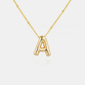 Gold-Plated Bubble Initial Necklace - Aura Apparel