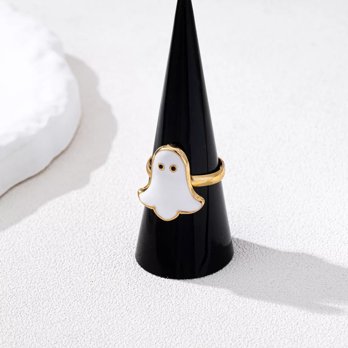 Halloween Ghost 18K Gold-Plated Ring - Aura Apparel