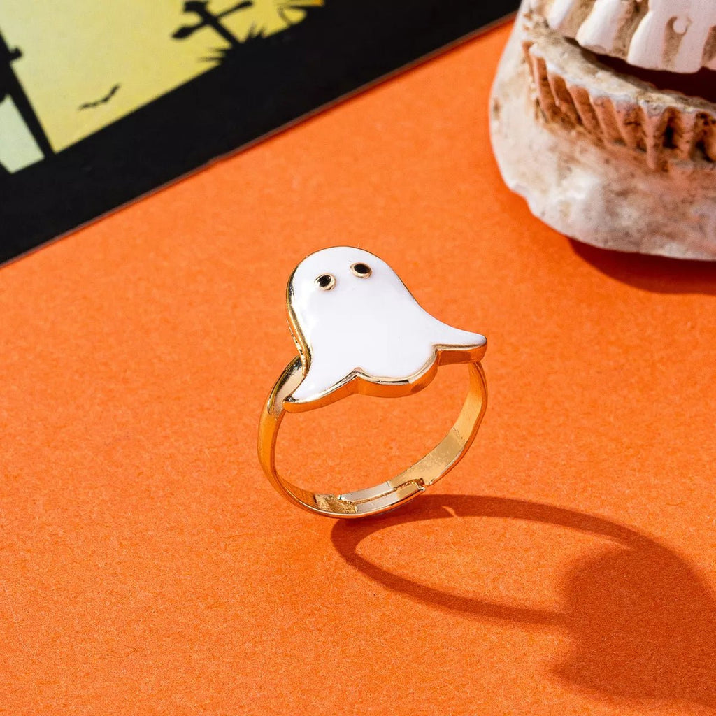 Halloween Ghost 18K Gold-Plated Ring - Aura Apparel