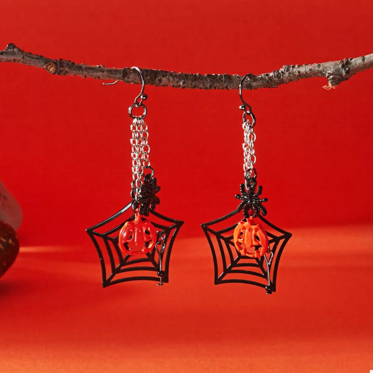 Halloween Spider Web Earrings - Aura Apparel