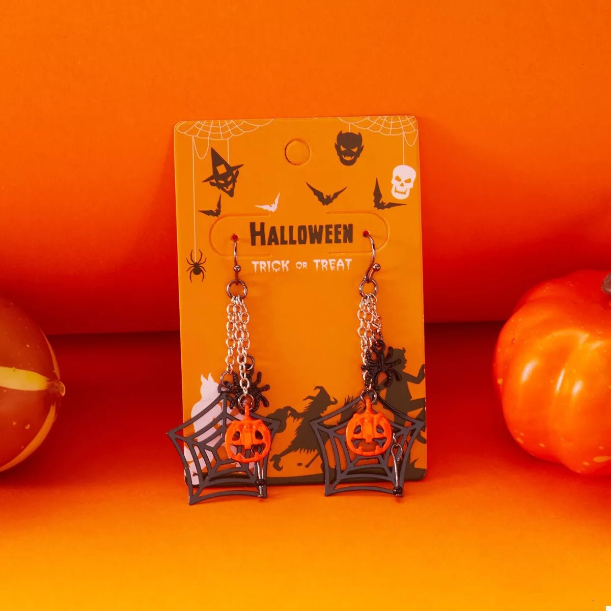 Halloween Spider Web Earrings - Aura Apparel