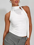 Halter Neck Ruched Top - Aura Apparel