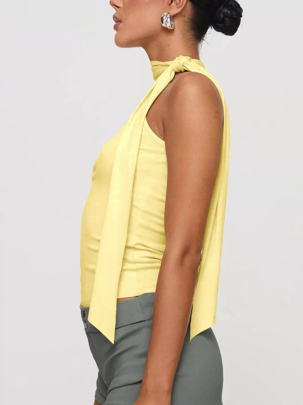 Halter Neck Ruched Top - Aura Apparel