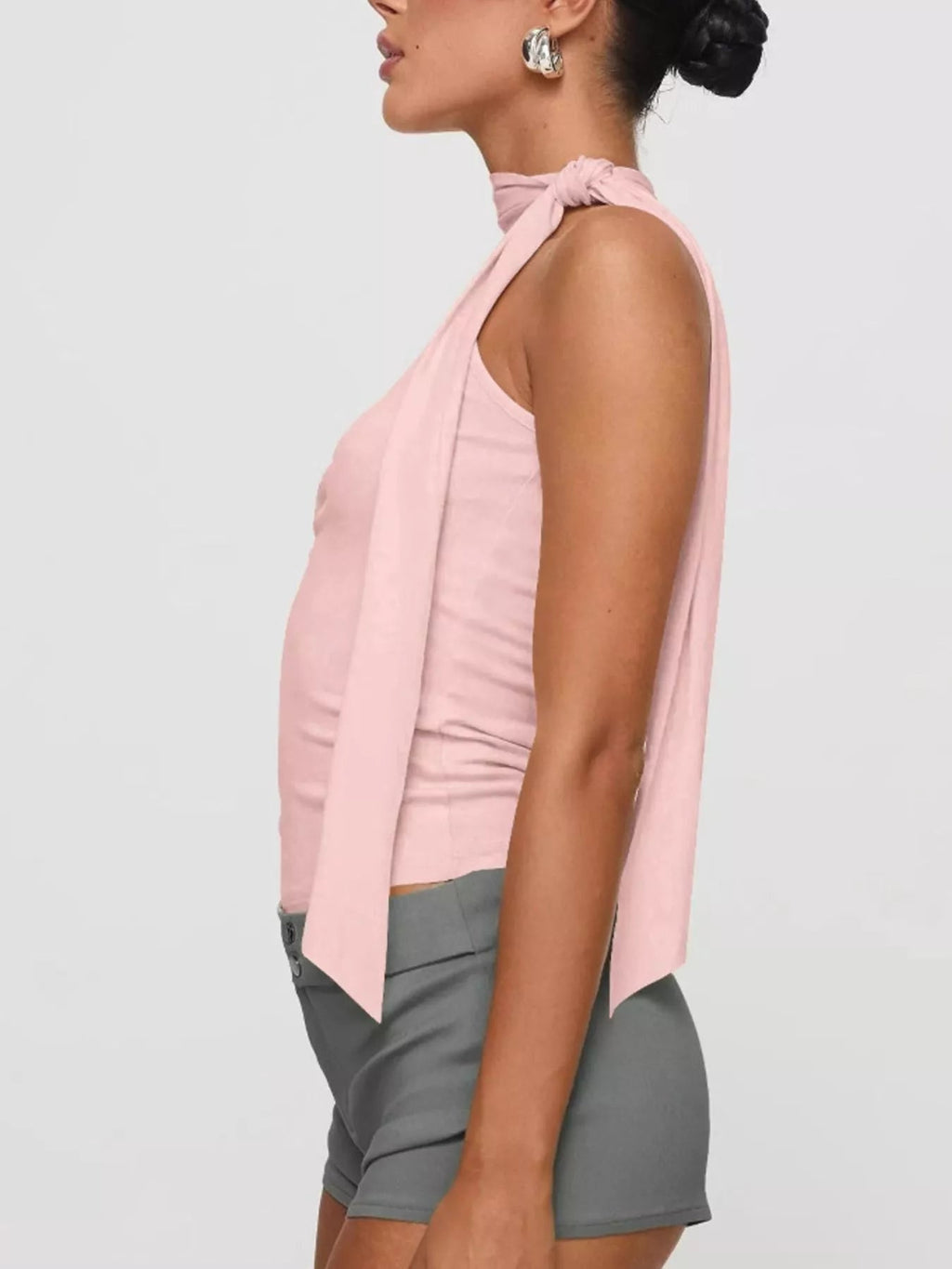 Halter Neck Ruched Top - Aura Apparel