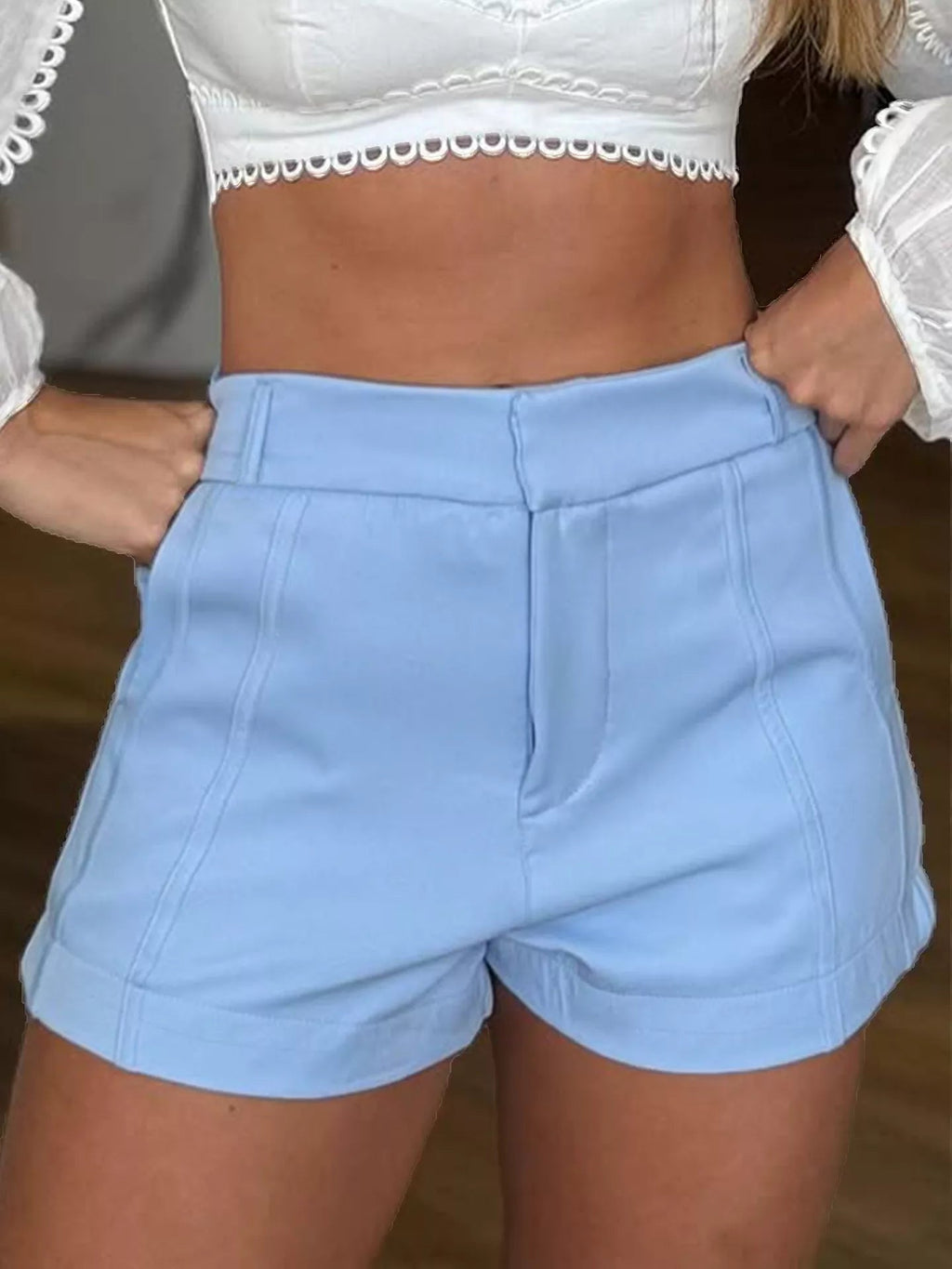 High-Waisted Shorts - Aura Apparel