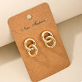 Interlocked Chain Link Stud Earrings - Aura Apparel