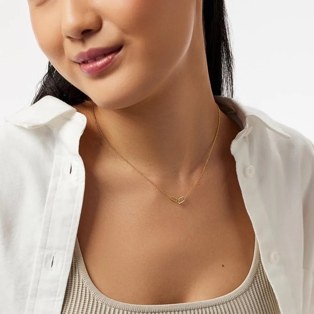 Interlocked Titanium Steel Necklace - Aura Apparel