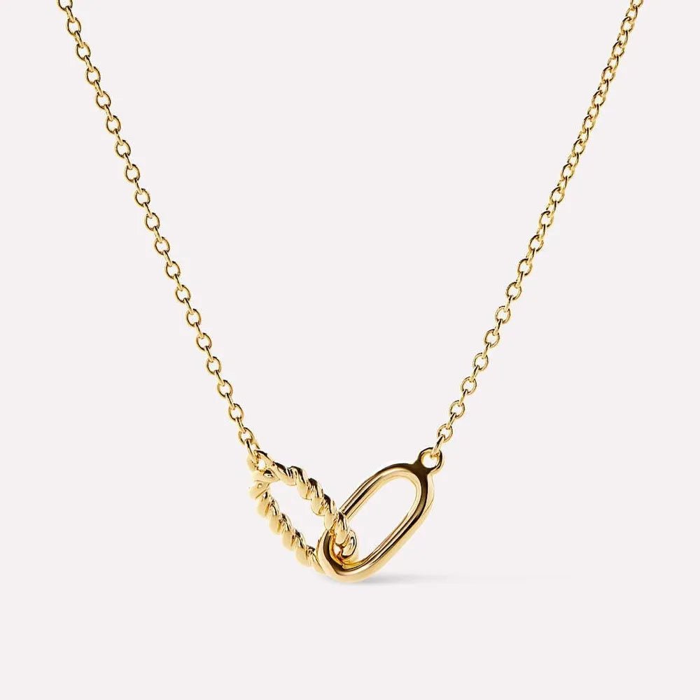 Interlocked Titanium Steel Necklace - Aura Apparel