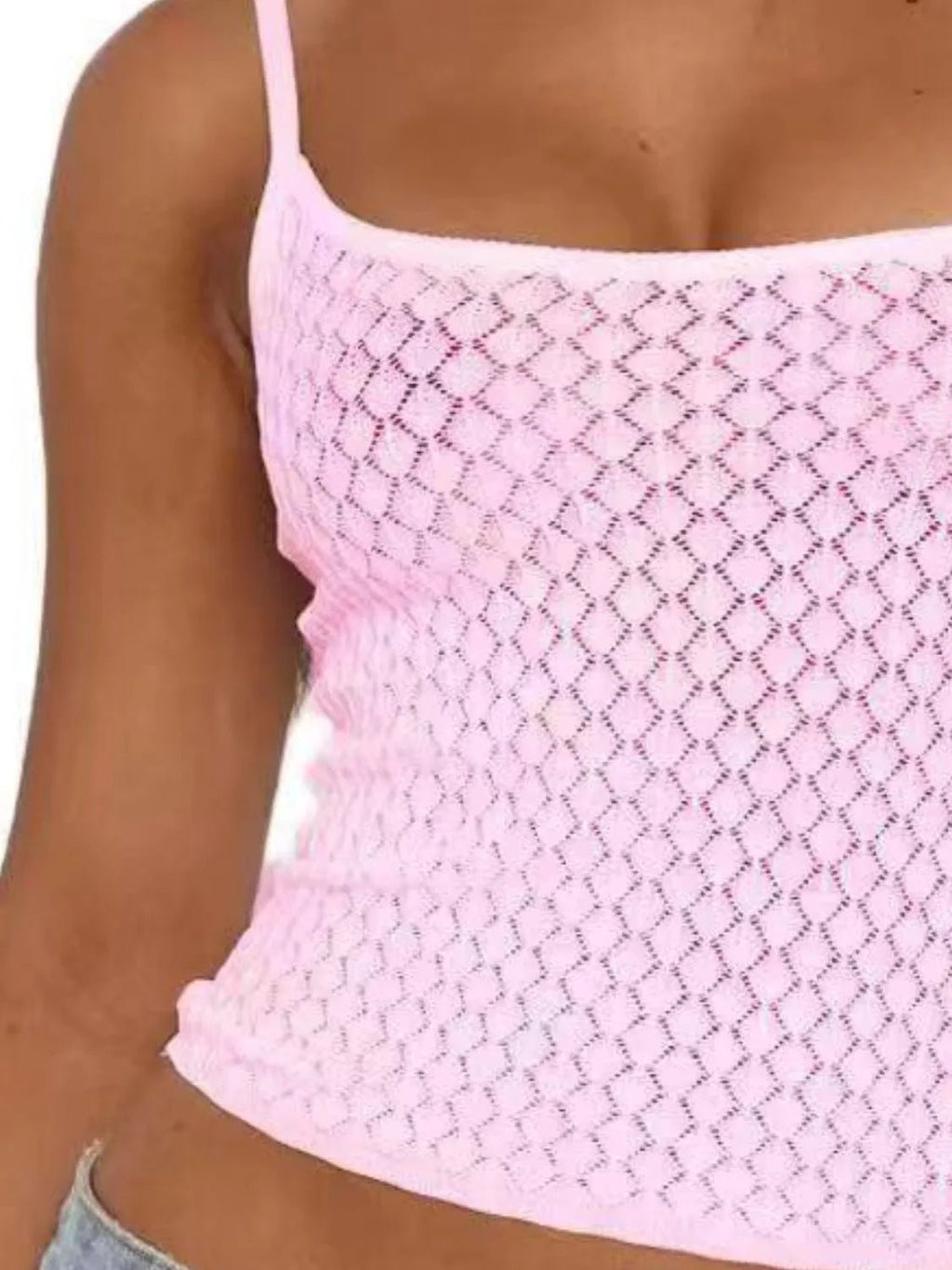 Lace Square Neck Cami - Aura Apparel