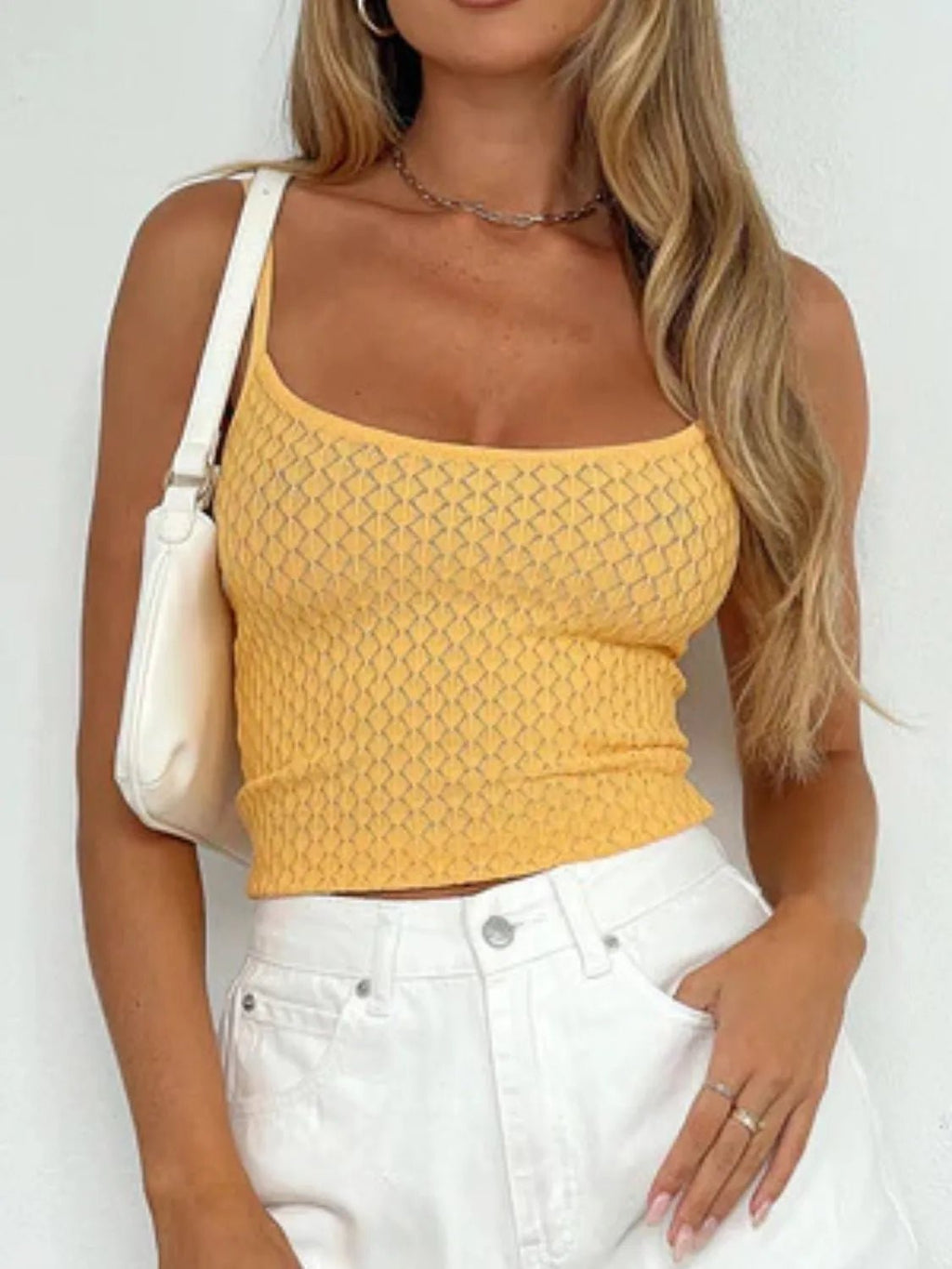 Lace Square Neck Cami - Aura Apparel